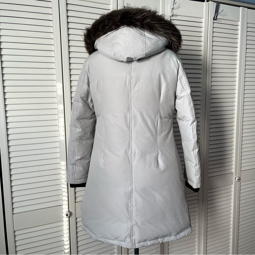 Cleo down fill Parka with removable hood Car coat length size M - Picture 8 of 16